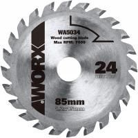 Пильный диск твердосплавный WORX WA5034, 24Т ТСТ